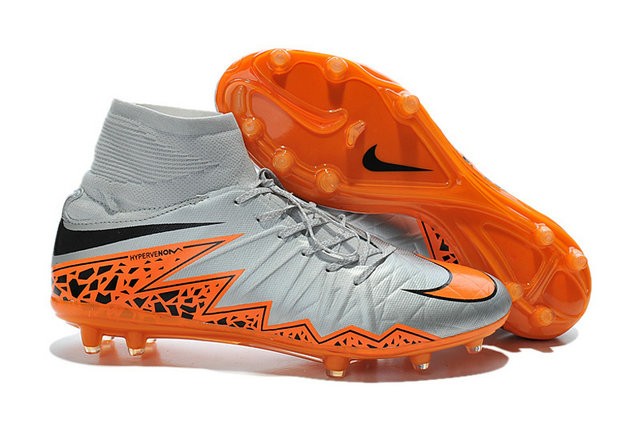 Scarpe da Calcio 2015 Nike Hypervenom Phantom II FG Grigio Arancio Nero