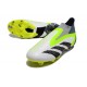 Scarpe da Calcio adidas Predator Accuracy+ FG Bianco Nero Core Limone Lucido