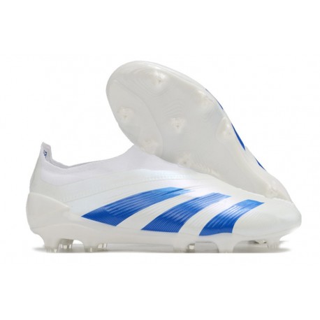 Scarpe adidas Predator Elite Senza Lacci FG Bianco Blu