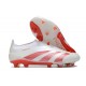 Scarpe adidas Predator Elite Senza Lacci FG Bianco Rosso