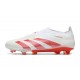 Scarpe adidas Predator Elite Senza Lacci FG Bianco Rosso