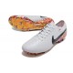 Scarpe Calcio Nike Tiempo Legend 10 Elite FG Bianco Nero Arancione