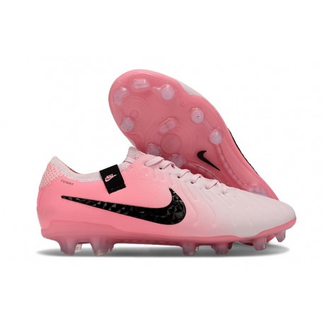 Scarpe Calcio Nike Tiempo Legend 10 Elite FG Schiuma Rosa Nero