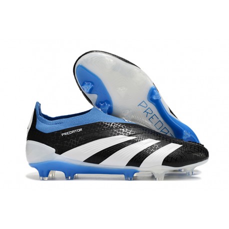 Scarpe adidas Predator Elite Senza Lacci FG Nero Bianco Blu