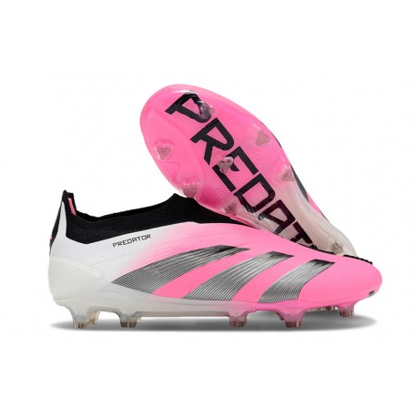 Scarpe adidas Predator Elite Senza Lacci FG Rosa Bianco Blu