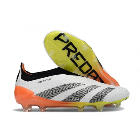 Scarpe adidas Predator Elite Senza Lacci FG Blanc Noir Orange