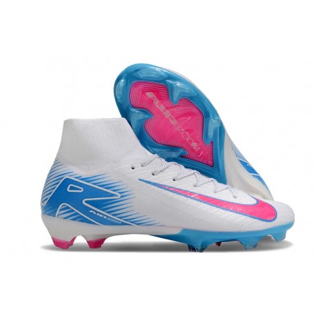 Scarpe da Calcio Nike Mercurial Superfly 10 Elite FG Bianco Rosa Blu