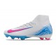 Scarpe da Calcio Nike Mercurial Superfly 10 Elite FG Bianco Rosa Blu