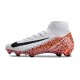 Scarpe da Calcio Nike Mercurial Superfly 10 Elite FG Bianco Arancio Nero