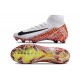 Scarpe da Calcio Nike Mercurial Superfly 10 Elite FG Bianco Arancio Nero