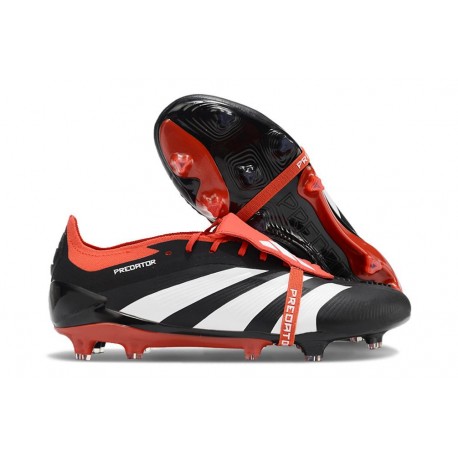 Scarpe adidas Predator FT Elite FG Nero Core Bianco Rosso Solare