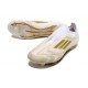 adidas F50 Elite Laceless FG Scarpe Ftwr Bianco Oro Met Ftwr Bianco