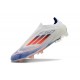 adidas F50 Elite Laceless FG Scarpe Bianco Blu Lucido Rosso Solare