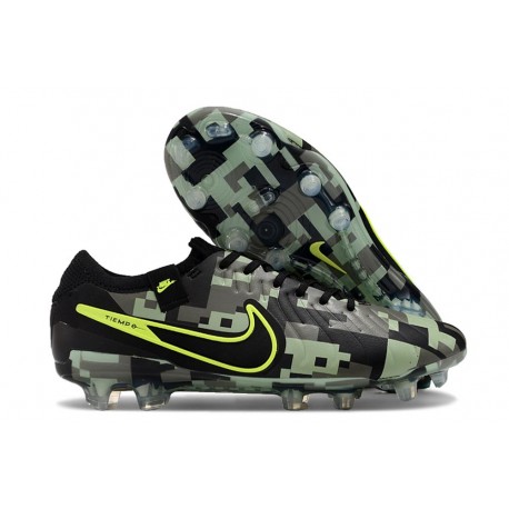 Scarpe Calcio Nike Tiempo Legend 10 Elite FG Verde Nero