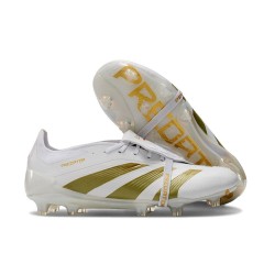 adidas Predator 2024 Elite Tongue FG Bianco Oro Met