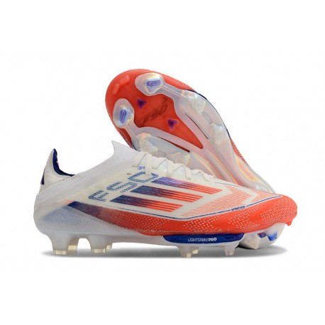 adidas F50+ Elite FG Ftwr Bianco Rosso Solare Blu Lucido