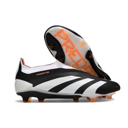 Scarpe adidas Predator Elite Senza Lacci FG Nero Bianco Arancione