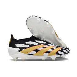 Scarpe adidas Predator Elite Senza Lacci FG Nero Bianco Oro