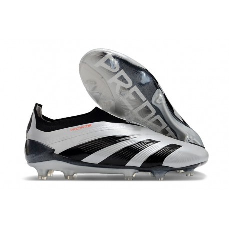 Scarpe adidas Predator Elite Senza Lacci FG Argento Nero