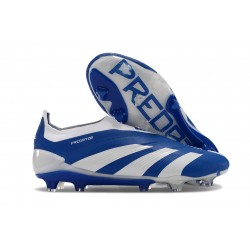 Scarpe adidas Predator Elite Senza Lacci FG Blu Bianco