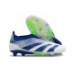 Scarpe adidas Predator Elite Senza Lacci FG Bianco Blu Verde