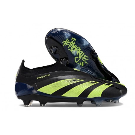 Scarpe adidas Predator Elite Senza Lacci FG Nero Verde