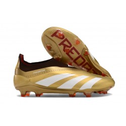 Scarpe adidas Predator Elite Senza Lacci FG Oro Blanc