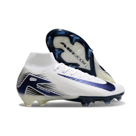 Scarpe da Calcio Nike Mercurial Superfly 10 Elite FG Bianco Blu