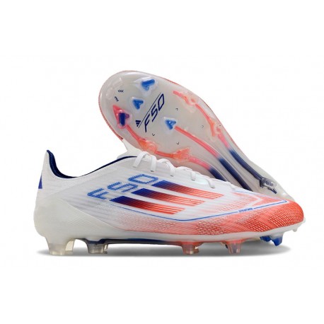 Scrpe da Calcio adidas F50 Elite FG Ftwr Bianco Rosso Solare Blu Lucido