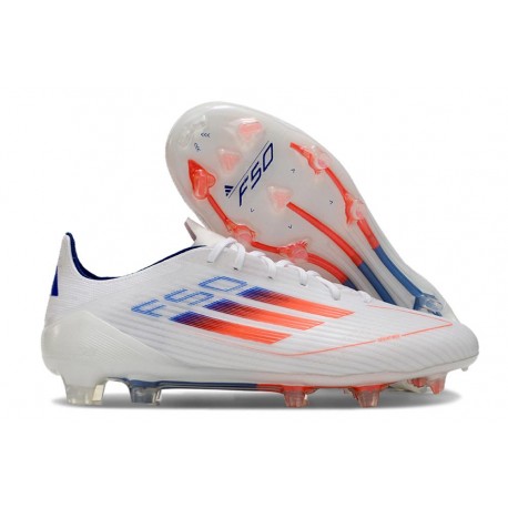 Scrpe da Calcio adidas F50 Elite FG Bianco Blu Rosso