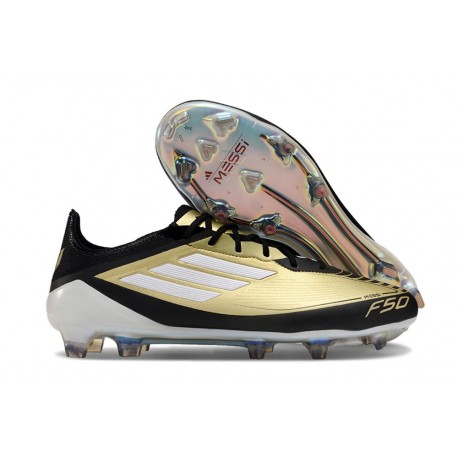 Scrpe da Calcio adidas F50 Elite FG Oro Met Nero Bianco