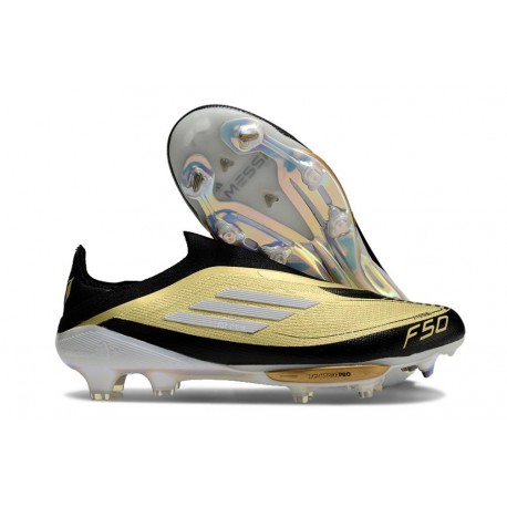 Scarpa da Calcio Uomo adidas F50+ Elite LL FG X Messi Oro Met Nero Bianco