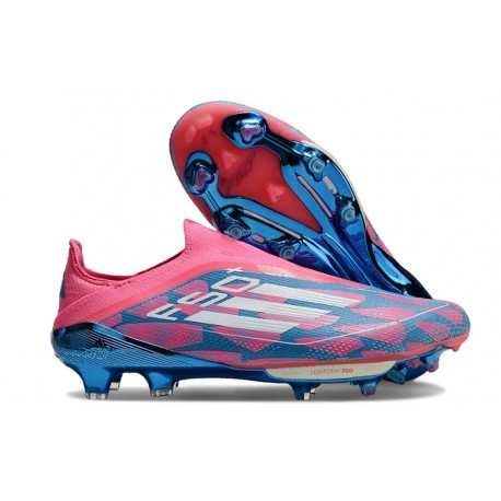 Scarpa da Calcio Uomo adidas F50+ Elite LL FG Solar Blu Ftwr Bianco Solar Rosa