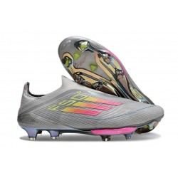 Scarpa da Calcio Uomo adidas F50+ Elite LL FG Grigio Rosa Giallo