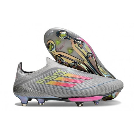 Scarpa da Calcio Uomo adidas F50+ Elite LL FG Grigio Rosa Giallo