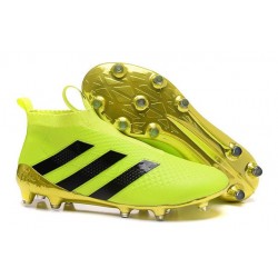 Scarpini da Calcetto Champions League 2016 adidas Ace16+ Purecontrol FG/AG Volt Nero