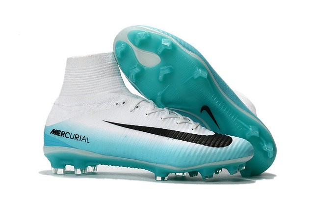 Nike Scarpa Calcio Uomo 2017 Mercurial Superfly V FG ACC Bianco Blu Nero