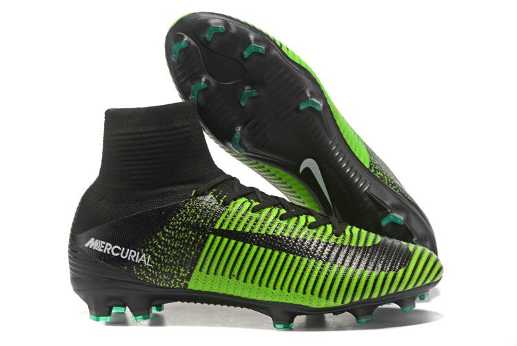 Nike 2017 Mercurial Superfly V FG ACC Uomo Scarpa Verde Nero