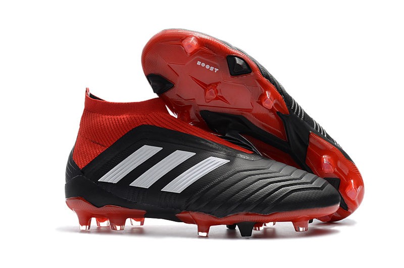 Scarpe da Calcio adidas Predator 18 FG Uomo Nero Rosso Bianco